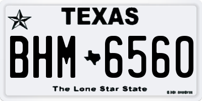 TX license plate BHM6560
