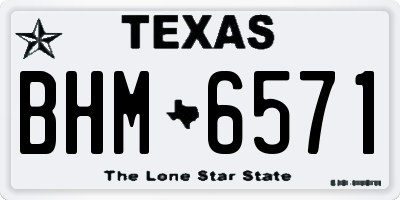 TX license plate BHM6571