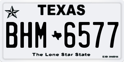 TX license plate BHM6577