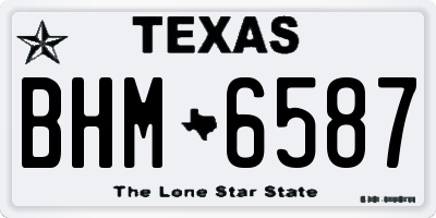 TX license plate BHM6587