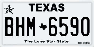 TX license plate BHM6590