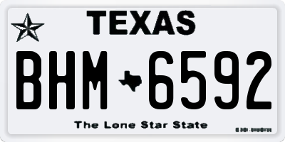 TX license plate BHM6592