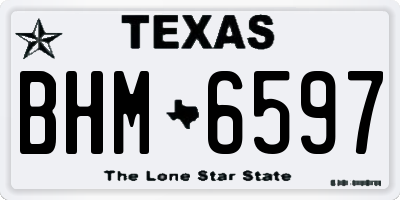 TX license plate BHM6597
