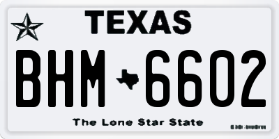 TX license plate BHM6602