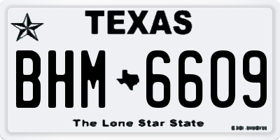 TX license plate BHM6609