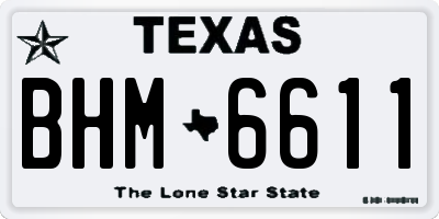 TX license plate BHM6611