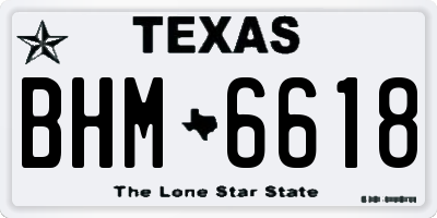 TX license plate BHM6618