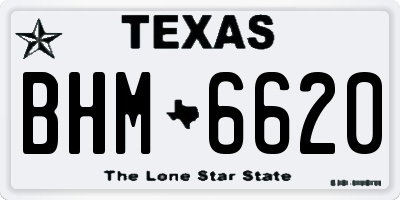 TX license plate BHM6620