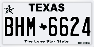 TX license plate BHM6624