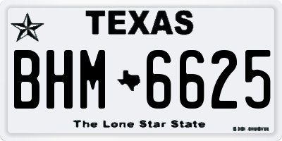 TX license plate BHM6625