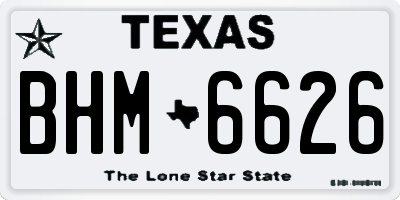 TX license plate BHM6626