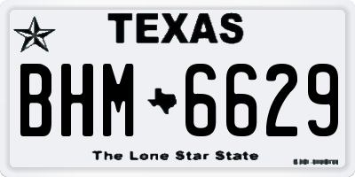 TX license plate BHM6629