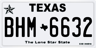 TX license plate BHM6632
