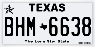 TX license plate BHM6638