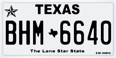 TX license plate BHM6640