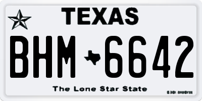 TX license plate BHM6642