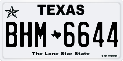 TX license plate BHM6644