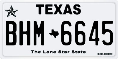 TX license plate BHM6645
