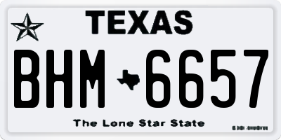 TX license plate BHM6657