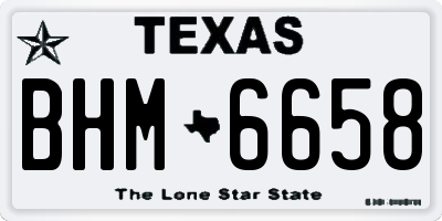 TX license plate BHM6658
