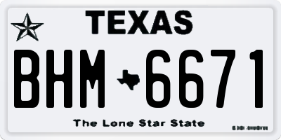 TX license plate BHM6671