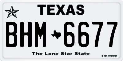 TX license plate BHM6677