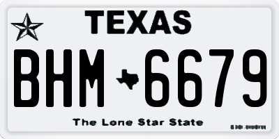 TX license plate BHM6679