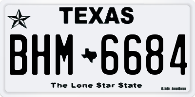 TX license plate BHM6684