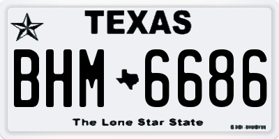 TX license plate BHM6686