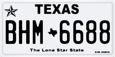TX license plate BHM6688
