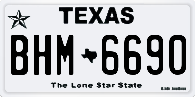 TX license plate BHM6690