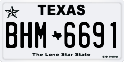 TX license plate BHM6691