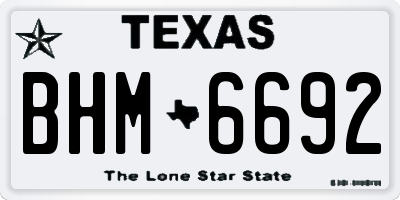 TX license plate BHM6692