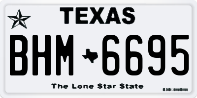 TX license plate BHM6695