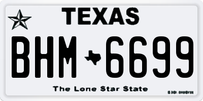 TX license plate BHM6699