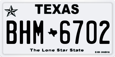 TX license plate BHM6702