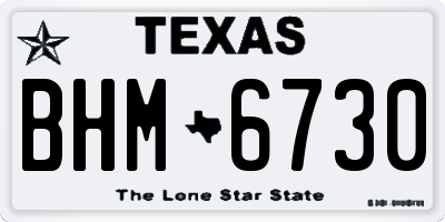 TX license plate BHM6730