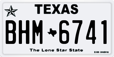 TX license plate BHM6741