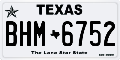 TX license plate BHM6752
