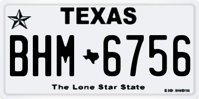 TX license plate BHM6756