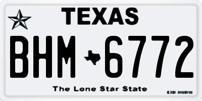 TX license plate BHM6772