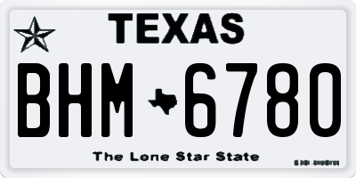 TX license plate BHM6780