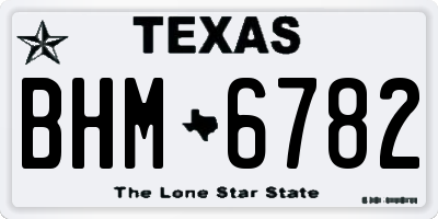 TX license plate BHM6782