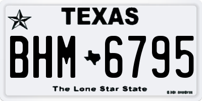 TX license plate BHM6795