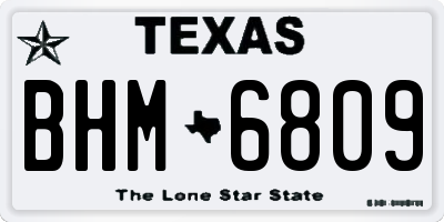 TX license plate BHM6809