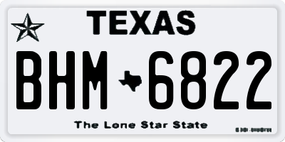 TX license plate BHM6822
