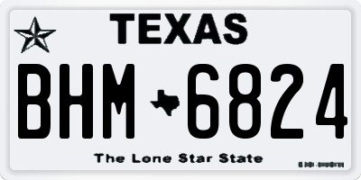 TX license plate BHM6824