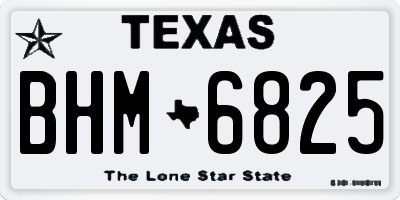 TX license plate BHM6825