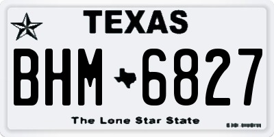 TX license plate BHM6827