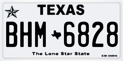 TX license plate BHM6828